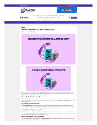 What Makes Raz Clear Sapphire Vape Flavor So Special?