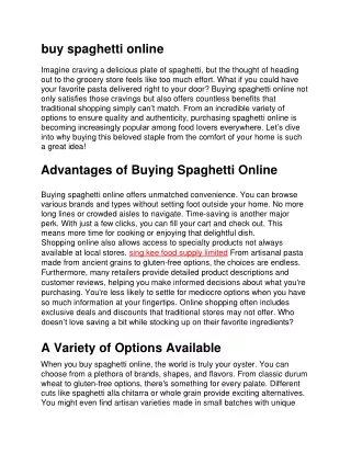 buy spaghetti online