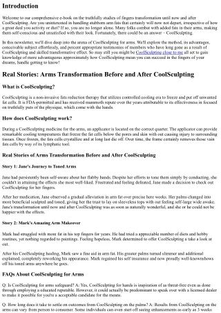 Real Stories: Arms Transformation Before and After CoolSculpting