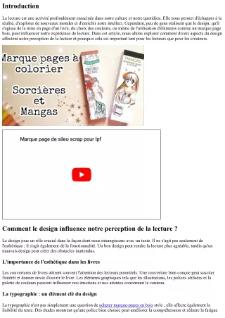 “Comment le design influence notre perception de la lecture?”