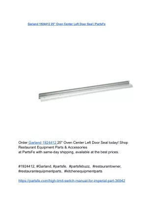 Garland 1924412 25_ Oven Center Left Door Seal _ PartsFe