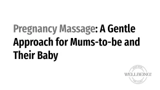 Pregnancy Massage in Marylebone, London by Nextstop Wellbeing