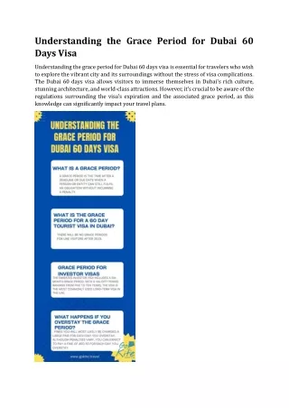 Understanding the Grace Period for Dubai 60 Days Visa