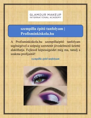 szempilla építő tanfolyam | Profisminkiskola.hu