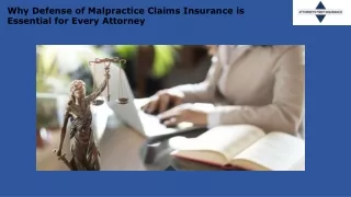 Why Defense of Malpractice Claims Insurance is Essential for Every Attorney