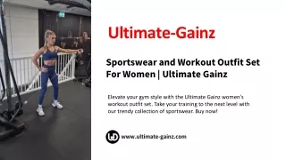 Sportswear and Workout Outfit Set For Women | Ultimate Gainz