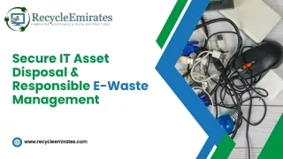 Secure IT Asset Disposal & Responsible E-Waste Management