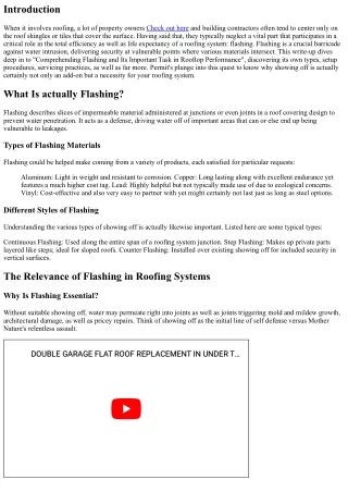 Comprehending Flashing as well as Its Own Vital Job in Roof Covering Functionali