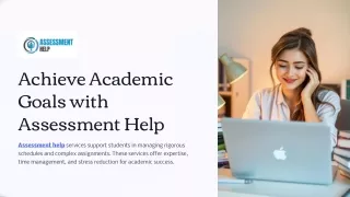 Achieve Your Academic Goals Faster with Assessment Help Services