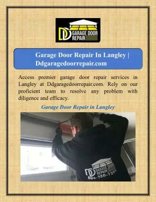 Garage Door Repair In Langley | Ddgaragedoorrepair.com