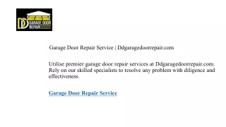 Garage Door Repair Service  Ddgaragedoorrepair.com