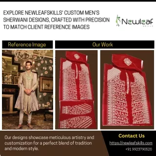 Exquisite Custom Men’s Sherwanis by NewLeafSkills