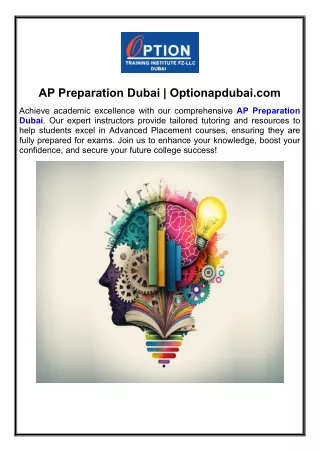 AP Preparation Dubai Optionapdubai.com