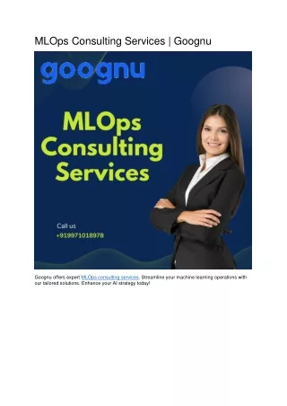 MLOps Consulting Services