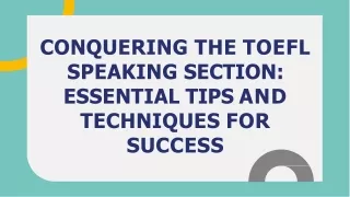 Mastering the TOEFL Speaking Section Tips and Techniques