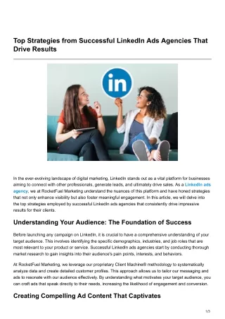 Top Strategies from Successful LinkedIn Ads Agencies That Drive Results