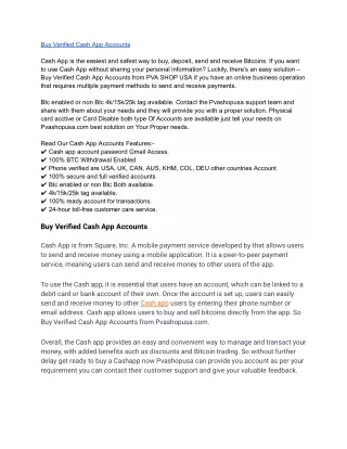 Buy Verified Cash App Accounts