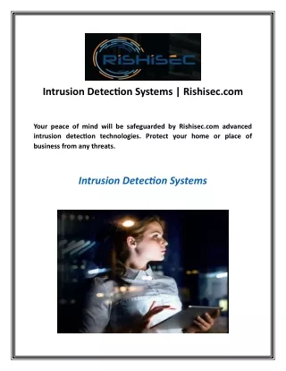 Intrusion Detection Systems | Rishisec.com