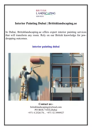 Interior Painting Dubai  Britishlandscaping.ae