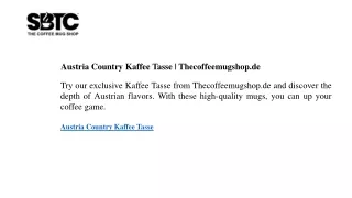 Austria Country Kaffee Tasse Thecoffeemugshop.de