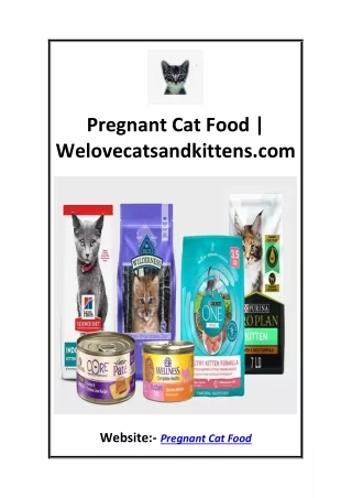 Pregnant Cat Food  Welovecatsandkittens.com