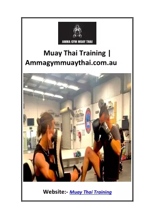 Muay Thai Training  Ammagymmuaythai.com.au