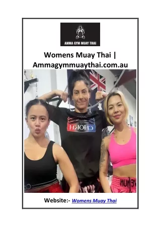 Womens Muay Thai  Ammagymmuaythai.com.au