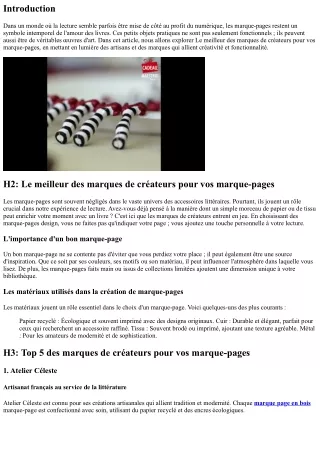 Le meilleur des marques de créateurs pour vos marque-pages