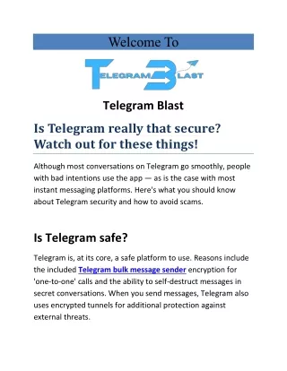 Is Telegram really that secure Watch out for these things!