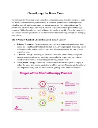 Chemotherapy For Breast Cancer