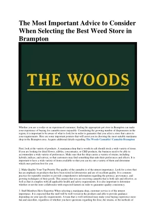 Dispensary Near Me | The Woods