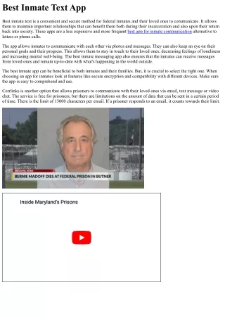 Best Inmate Text App