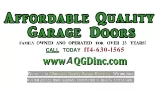 Garage Door Supplier Fullerton, CA