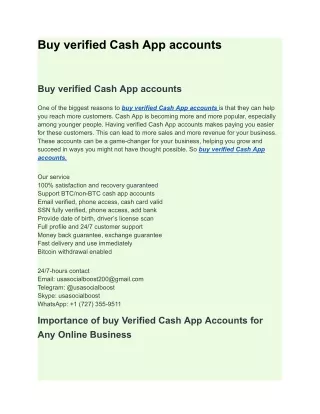 Buy verified Cash App accounts