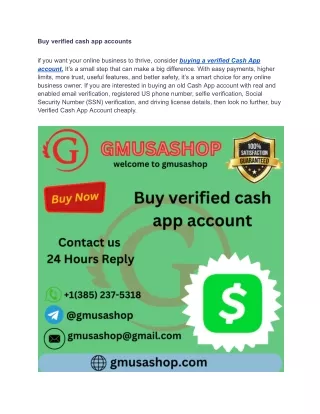 Buy verified cash app accounts usa
