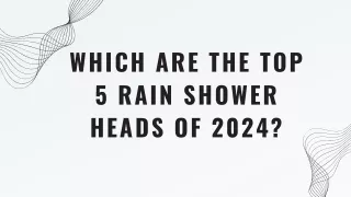 Which Are The Top 5 Rain Shower Heads of 2024