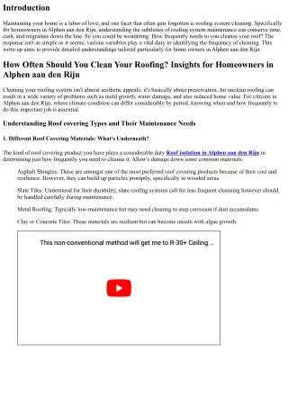 Just how Commonly Should You Clean Your Roof? Insights for Homeowners in Alphen