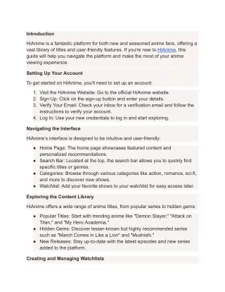 A Beginner’s Guide to Navigating HiAnime for the Best Viewing Experience