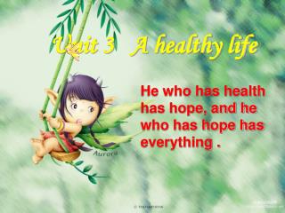 Unit 3 A healthy life