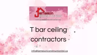 High-Quality T-Bar Ceiling Solutions in Surrey