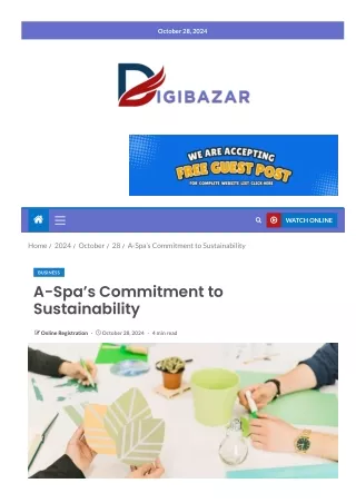 A-Spa commitment to sustainability