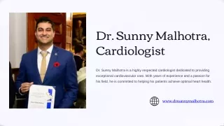 Dr. Sunny Malhotra | Expert in Cardiology and Healthcare Technology