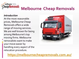 Melbourne  Cheap Removals