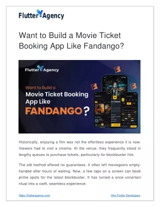 Want to Build a Movie Ticket Booking App Like Fandango?