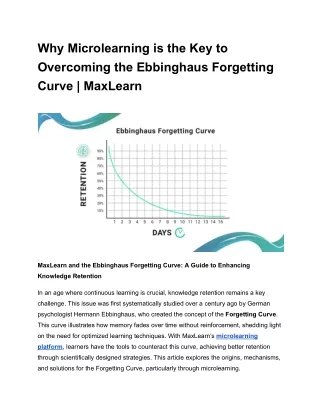 Why Microlearning is the Key to Overcoming the Ebbinghaus Forgetting Curve _ MaxLearn