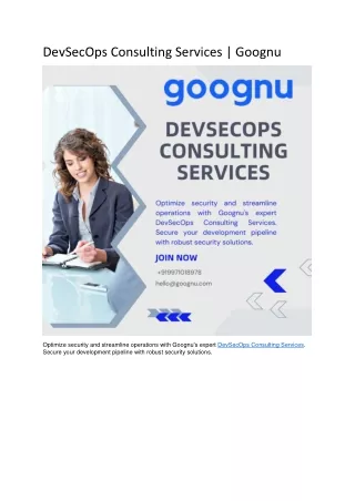 DevSecOps Consulting Services
