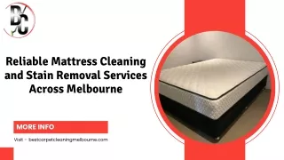 Reliable Mattress Cleaning and Stain Removal Services Across Melbourne