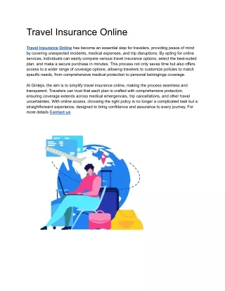 Travel Insurance Online