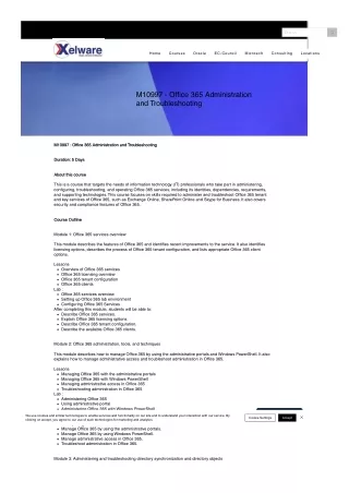 Office 365 Administration and Troubleshooting Course in Australia