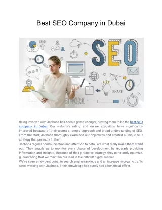 Best SEO Company in Dubai